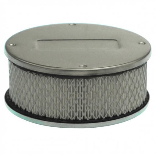 [416-021] Chrome Air Cleaner 5-1/2" Wide x 55mm Tall SU H2 HS2 1-1/4" Paper Element