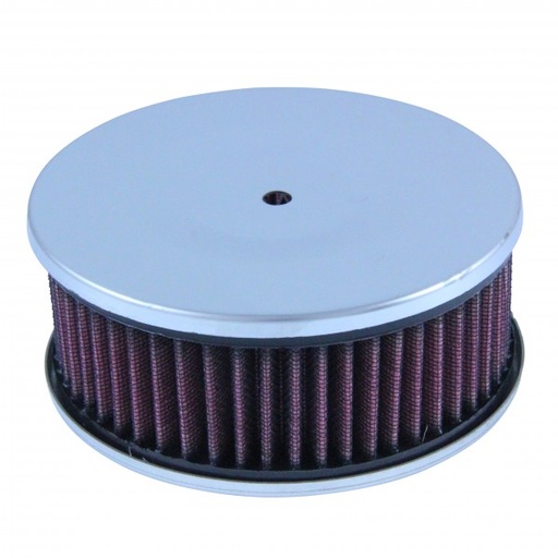 [416-381W] Chrome Air Cleaner 5-1/2" Wide x 55mm Tall 60mm Low Profile Centre Stud