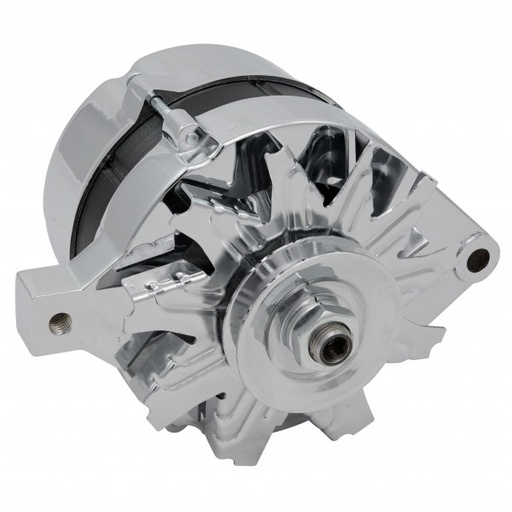 [42403] Alternator Ford 1963-86 V6 V8  Chrome 110 Amp 3 Wire Internal Regulator