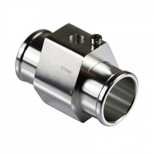 [44411] Radiator Hose Water Temperature Sensor Adaptor - 32mm Silver Finish