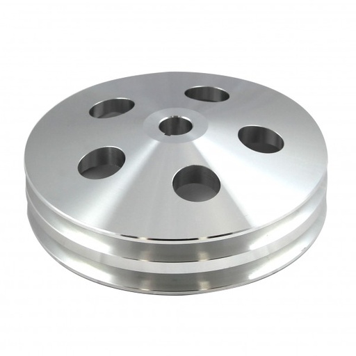 [44500] Pulley GM Power Steering Double Groove Alloy 5/8" Shaft 5-3/4" Diam