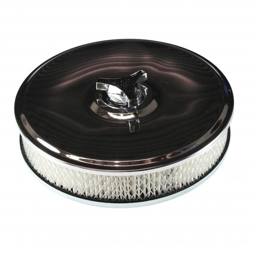 [456-471] Chrome Air Cleaner 9" Wide x 2" Tall Suit Weber 32/36 DGV DGAV Carburettor