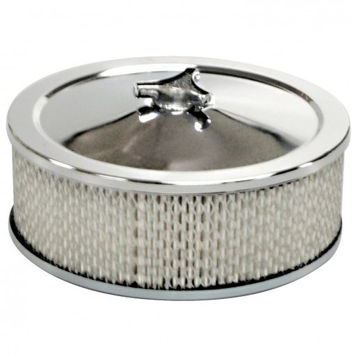 [457-101] Chrome Air Cleaner 9" Wide x 3" Tall Suit 2-5/16" Single Barrel Stromberg Carb