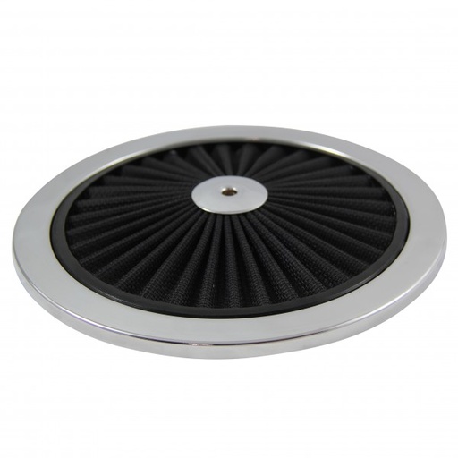 [45721TOP] Extraflow Black Element Chrome Air Filter 9" Top only Cotton Pleated