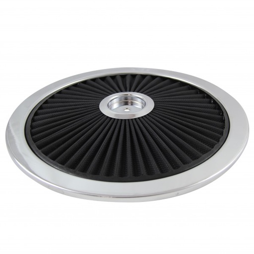 [47621TOP] Extraflow Black Element Chrome Air Filter 14" Top Cotton Pleated