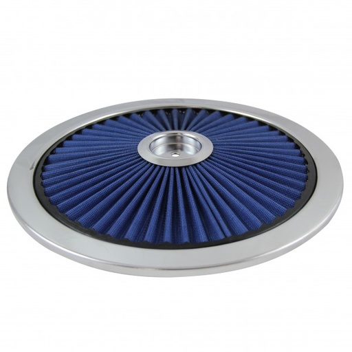 [47626TOP] Extraflow Blue Element Chrome Air Filter 14" Top Cotton Pleated
