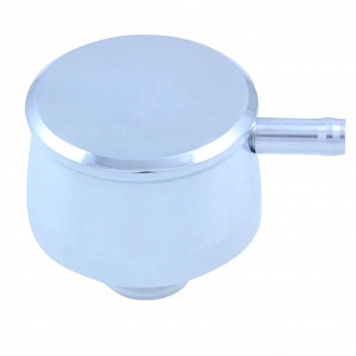 [4921] Valve Cover Breather Cap Push In 1"(25mm) Neck Alloy Polished Smooth Pcv+Tube