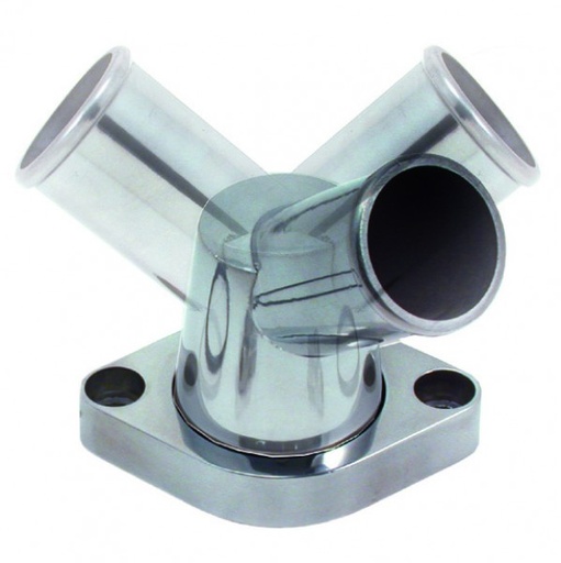 [4930] Water Neck Chevrolet Small Big Block 45 Degree Polished Alloy Swivel 360 Degree