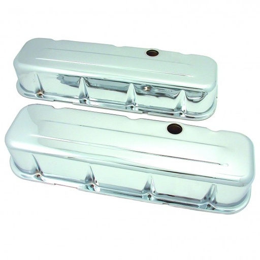 [5230] Valve Covers Chrome Chevrolet BB 396-502 Tall Baffled-pr