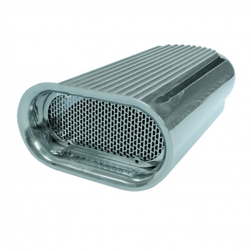 [5233] Scoop Long (Hilborn Style) Dual Carb Polished Finned Alloy 20" Long