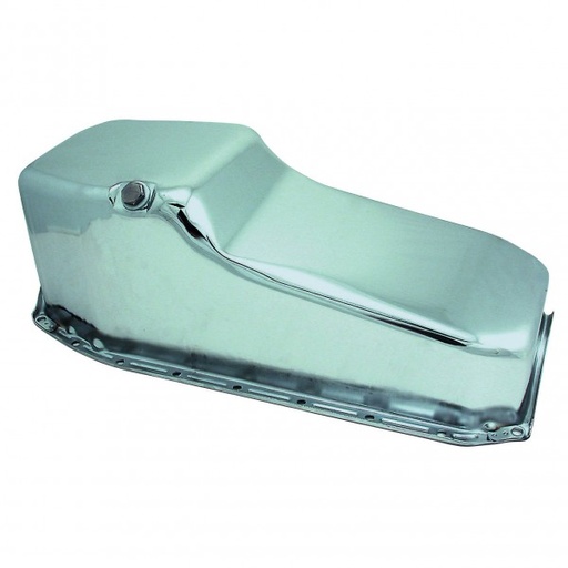 [5481] Oil Pan Sump Chevrolet Small Block 1980-85 305-350 Chrome Plated 2pce Rear Main