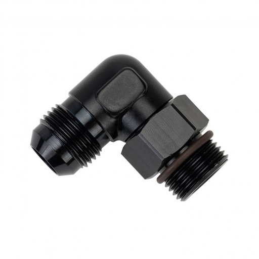 [59510] Aluminum Cooler/Adapter Fitting 90 7/8-14 UNF x -10AN Male Derale 59100