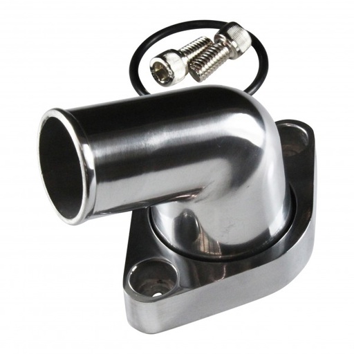 [6015] Water Neck Chevrolet Small Big Block 15 Degree Polished Alloy Swivel 360 Degree