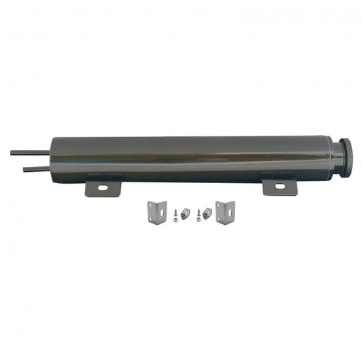 [6546] Radiator Overflow Tank 2" (50mm) x 13" (330mm) Black Stainless Steel 500ml