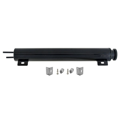 [6547] Radiator Overflow Tank 2" (50mm) x 15" (380mm) Black Stainless Steel 625ml
