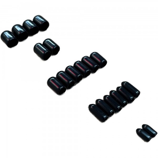 [66-229] 20 Piece Vacuum Line Cap Kit Black - Assorted Sizes