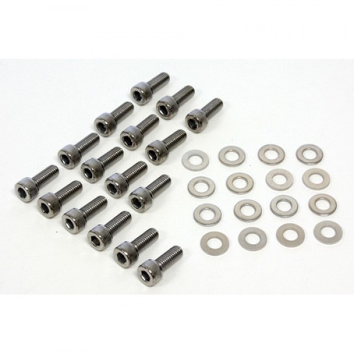 [66-354] Chevrolet GM TH 700R4 Transmission Pan Bolt Kit Chrome Socket Head 16pce