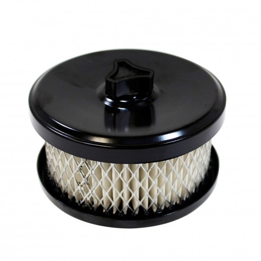 [66-372] Black Plain Dish Style Air Cleaner 4" Wide x 2" Tall  -2 5/8" & 2-5/16" neck