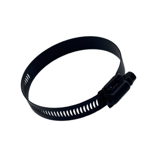 [66-773] Single Stainless Steel Worm Gear 55-75mm Band Hose Clamp - Black