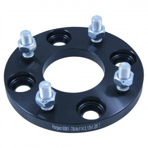 [67-018] Bolt On Billet Wheel Spacer Kit 15mm Thick Size 4x114.3PCD 12mmx1.25 Stud