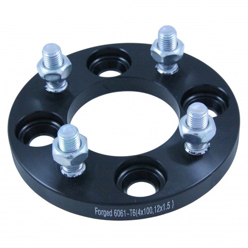 [67-027] Bolt On Billet Wheel Spacer Kit 15mm Thick Size 4x100PCD 12mmx1.5 Stud