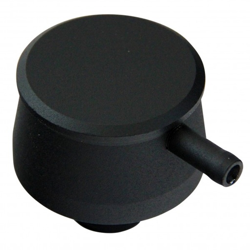 [68-513] Valve Cover Breather Cap Push In 1"(25mm) Neck Alloy Black Smooth with Pcv
