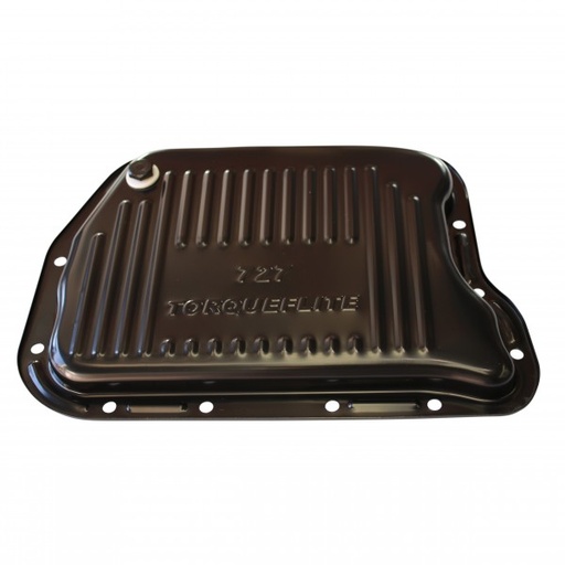 [68-553] Transmission Pan Chrysler Torqueflite 727 OEM 1-1/8" Deep Black Steel Finned