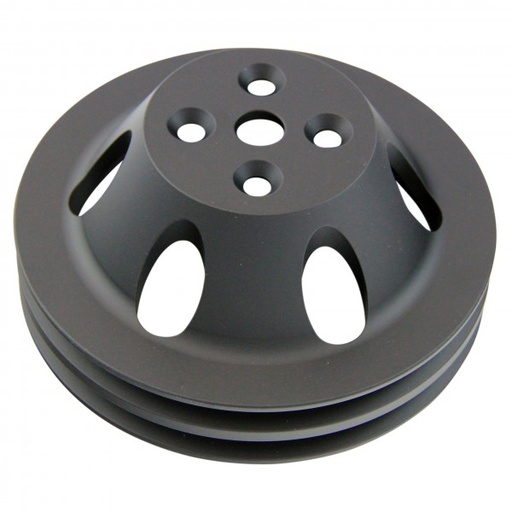 [69-254] Pulley Water Pump Double Groove Swp Black Alloy Big Block Chevrolet 396-454