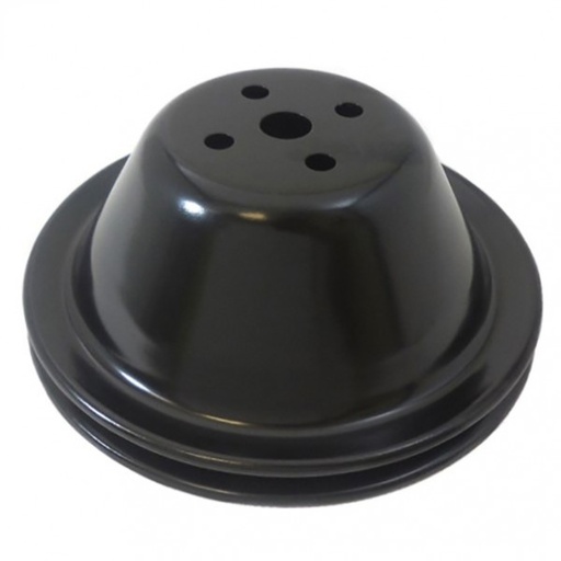 [69-261] Pulley Water Pump Single Groove Swp Black Steel Small Block Chevrolet 265-400