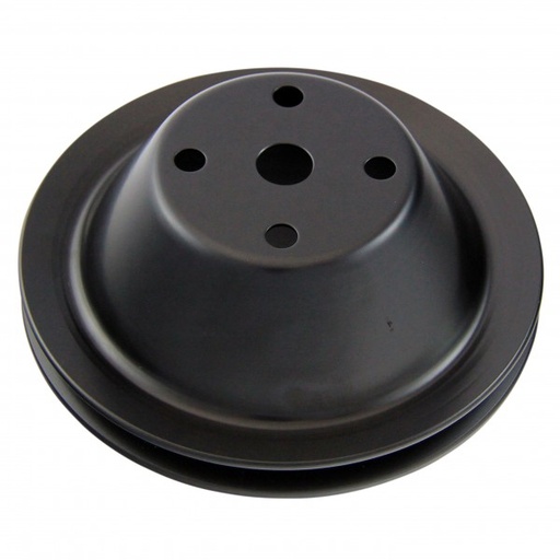 [69-263] Pulley Water Pump Single Groove Lwp Black Steel Small Block Chevrolet 265-400