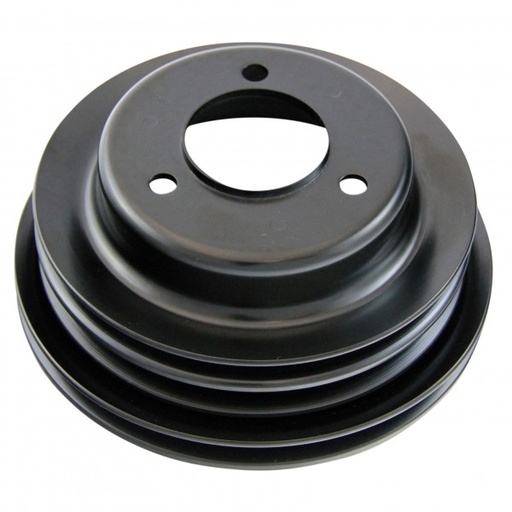[69-267] Pulley Crankshaft Triple Groove Lwp Black Steel Big Block Chevrolet 396-454