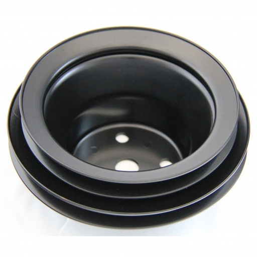 [69-269] Pulley Water Pump Double Groove Lwp Black Steel Big Block Chevrolet 396-454