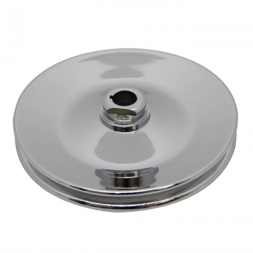 [69-274] Pulley GM Power Steering Single Groove Chrome Steel 5/8" Shaft 5-3/4" Diam
