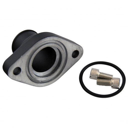 [69-280] Water Neck Chevrolet Small + Big Block Straight Black Alloy