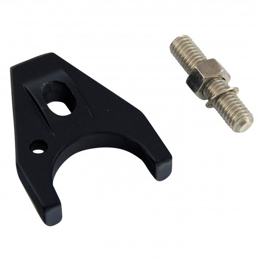 [69-290] Distributor Hold Down Clamp Chevrolet V6+V8 1963 on Billet Alloy Black with Bolt