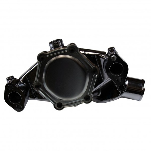 [69-302] Water Pump Sm Blk Chevrolet 265-350 Swp Polished Chromed Alloy Hi Volume