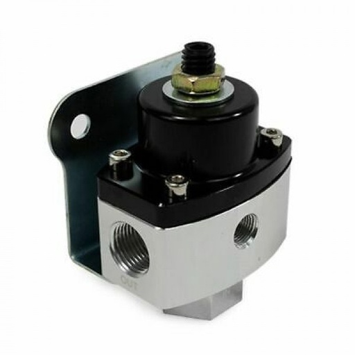 [69-311] Fuel Pressure Regulator Black Anodised Aluminium 5-12 Psi 3/8" Npt Ports