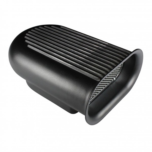 [69-323] Scoop Short (Hilborn Style) Black Full Finned Alloy 13-1/2" Long with filter