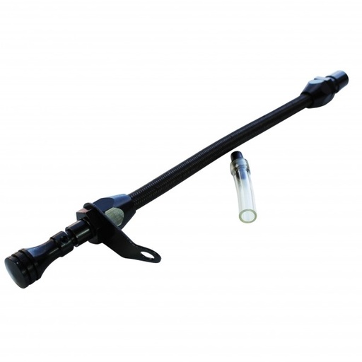 [69-344] Transmission Dipstick Tube GM Turbo 700R4 Bell Housing Mount Flexible Black