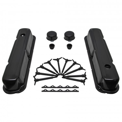 [69-358] Chrysler Small Block 318-340-360 Engine Dress Up Kit Black Valve Covers