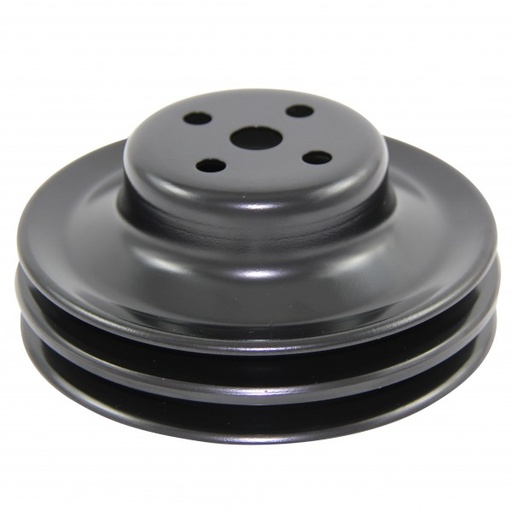 [69-461] Pulley Water Pump Dual Groove Black Steel Ford Windsor 289 1965-66