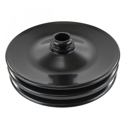 [69-474] Pulley GM/Ford Power Steering Pump Dual Groove Black Steel 3/4" Shaft
