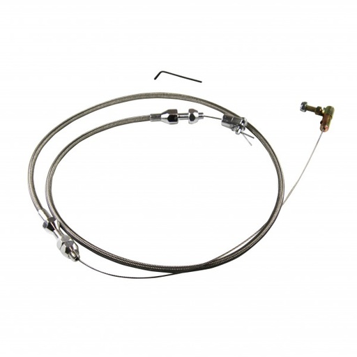 [69-510] Throttle Cable Assy Kits Fit Carb Engine + some Efi Braided Stainless 36" Long