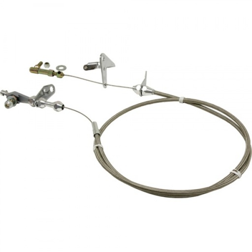 [69-513] Kickdown Assembly Chrysler 727 Braided Stainless 24 Inch Long