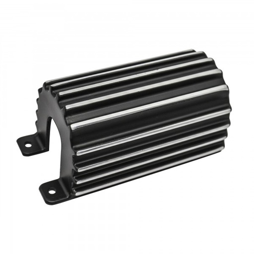 [69-521] Ignition Coil Cover Finned Aluminium for Round Coil (Black)