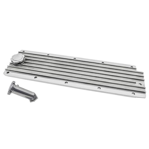 [69-528] LS Chevrolet Gen III/IV Engine Valley Plate Cover with Oil Filler Hole Polished