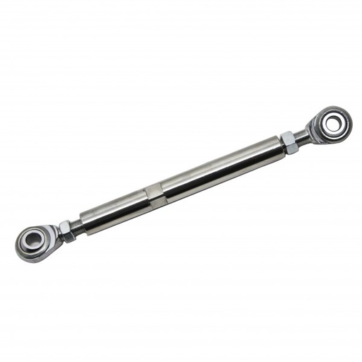 [69-540] Adjustable Stainless Steel Tension Rods 5-1/2" Long with heim 3/8" Eyelet Ends