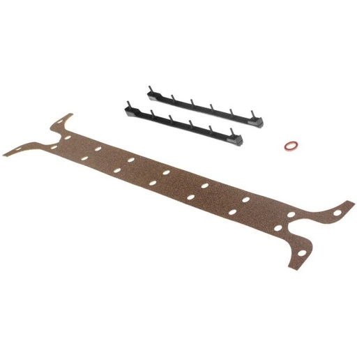 [69-585] Oil Pan Gasket Set Chrysler V8 Small Block 318-340 (Fibre & Black Neoprene)