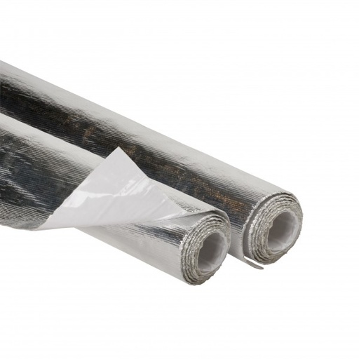[721202] Heat Shield Mat 620mm x 650mm Aluminised Fibreglass with adhesive Rated 590C