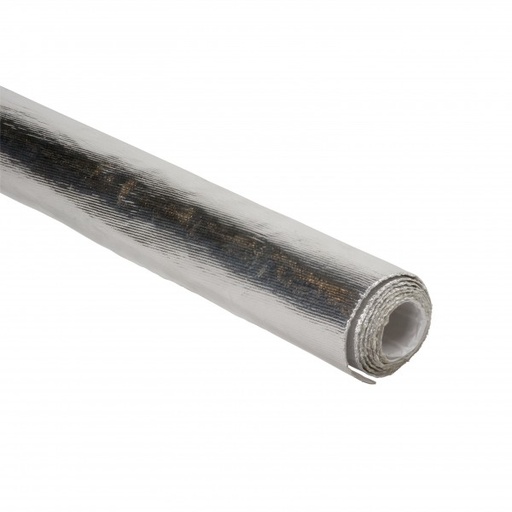 [721301A] Heat Shield Mat 1m x 1m Aluminised Fibreglass with adhesive Rated 590C